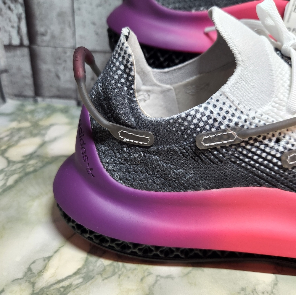 adidas Men's Athletic Shoes Gray White Pink Purple Gradient - Picture 7 of 13